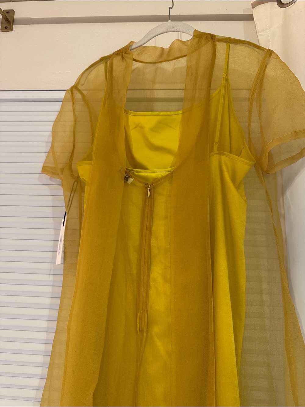 STAUD Calluna dress chartreuse yellow /green in XL new with tags - Picture 14 of 14